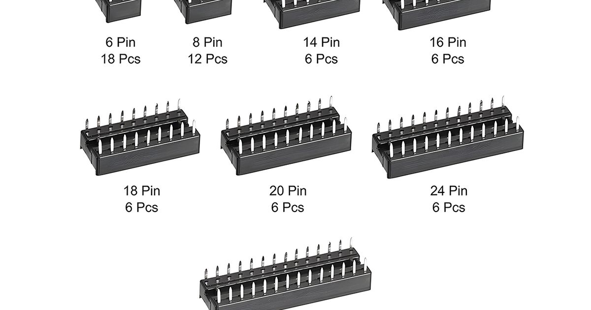 DIP IC Sockets Assortment Kit – Multiple Pin Sizes | Thingbits Electronics