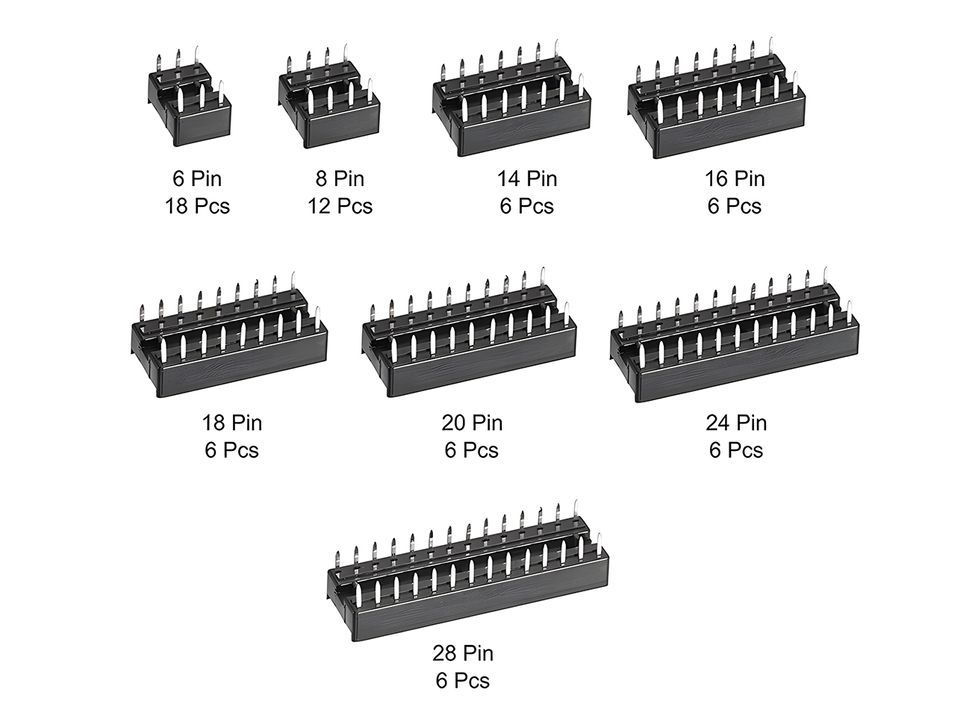 DIP IC Sockets Assortment Kit Contents