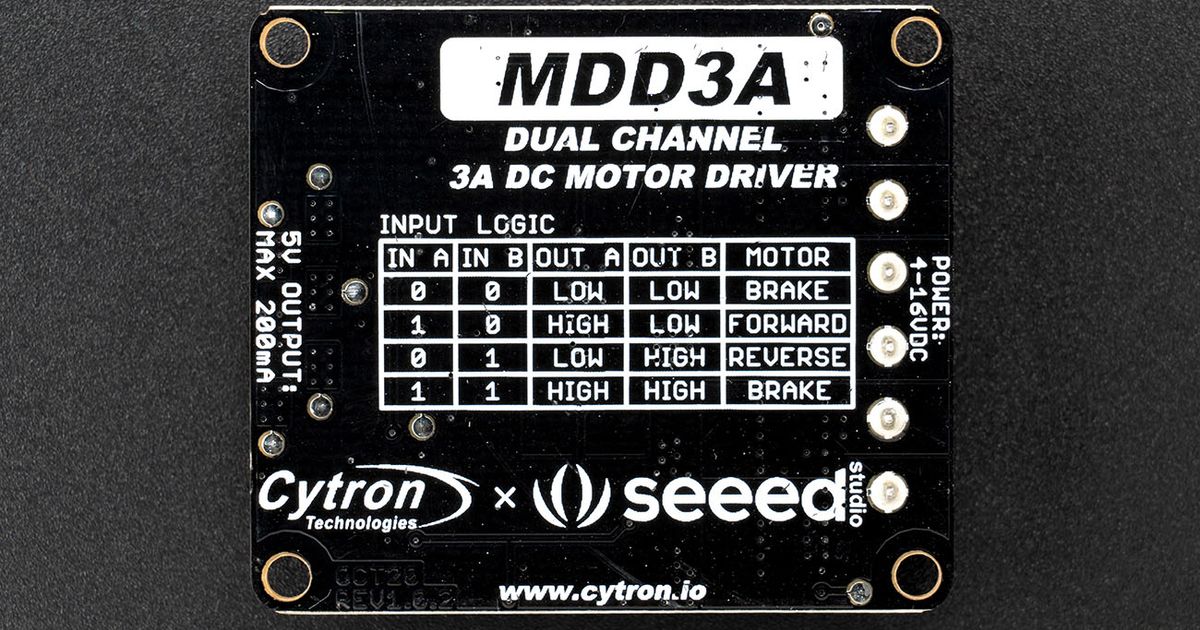 Cytron MDD3A 4-16V 3A Dual Channel DC Motor Driver | Thingbits Electronics