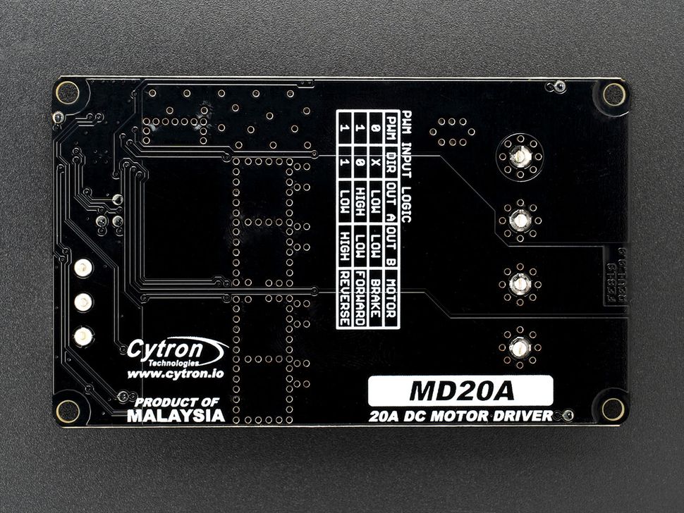 Cytron MD20A Motor Driver Bottom