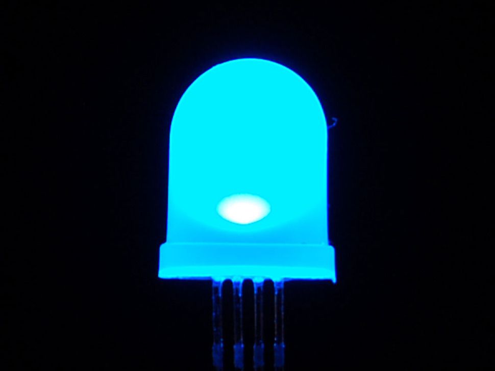 Diffused 10mm RGB (tri-color) LED with Common Anode
