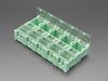 Green Tiny Modular Snap Boxes for Components Storage