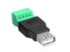 USB-A Female Socket Terminal Block