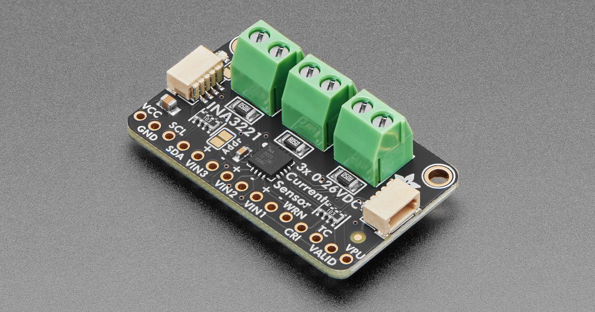 Adafruit INA3221 Triple 26V ±3.2A DC Power Monitor - STEMMA QT/Qwiic ...