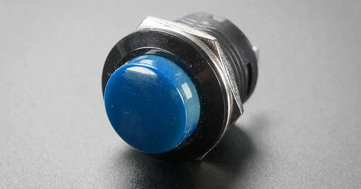 16mm Panel Mount Momentary Push Button - Normally Open | Thingbits ...