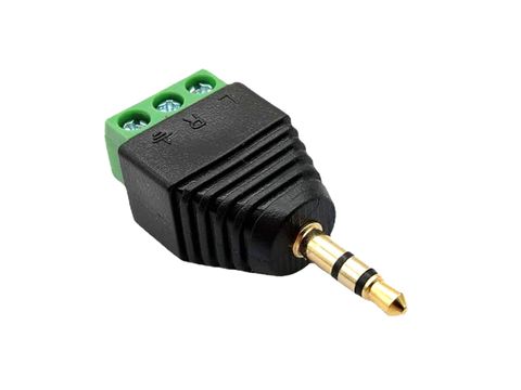 3.5mm 3-Pole Stereo Audio Plug / Jack Terminal Block