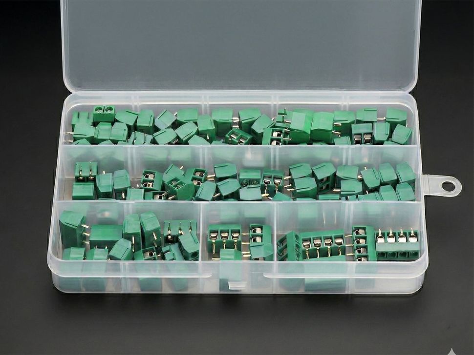 Green 5.08mm PCB Screw Terminal Block Connector Assortment Kit