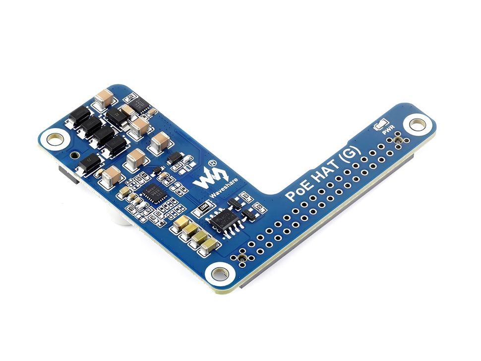 Power Over Ethernet HAT (G) Top Angled View