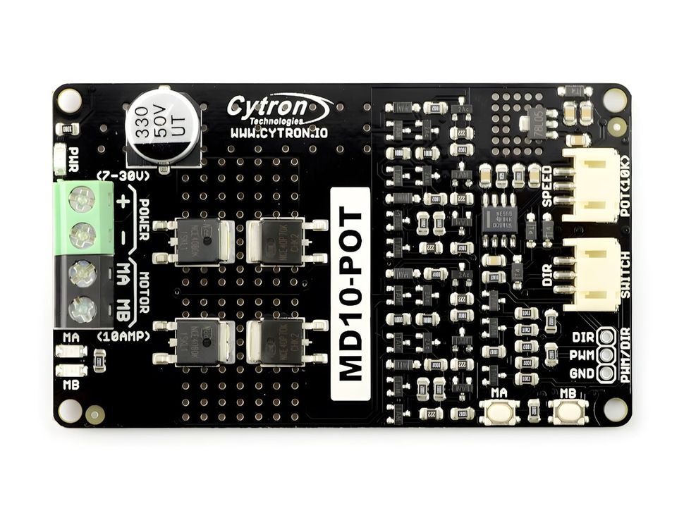 Cytron 7-30V 10A Potentiometer & Switch Control DC Motor Driver