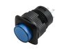 Blue 16mm Square Panel Mount Momentary Pushbutton with Light