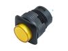 Yellow 16mm Square Panel Mount Momentary Pushbutton no Light