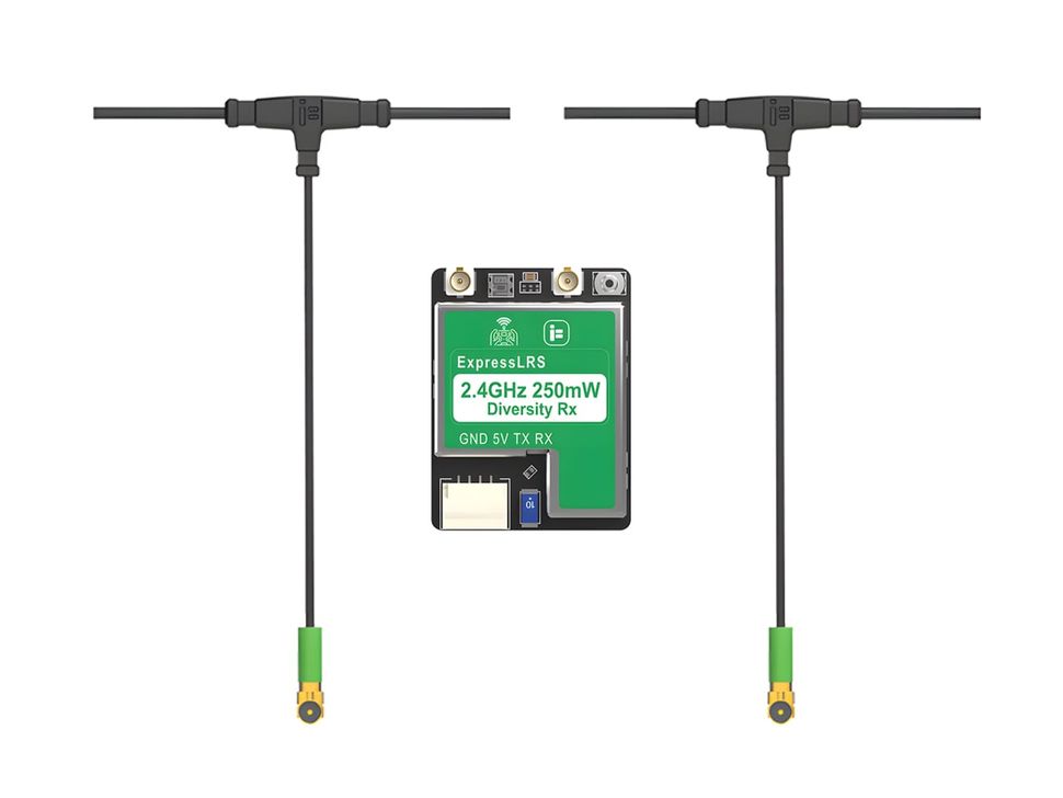 ExpressLRS ELRS True Diversity 2.4GHz Receiver with 2x 40mm Antennas - Image 2