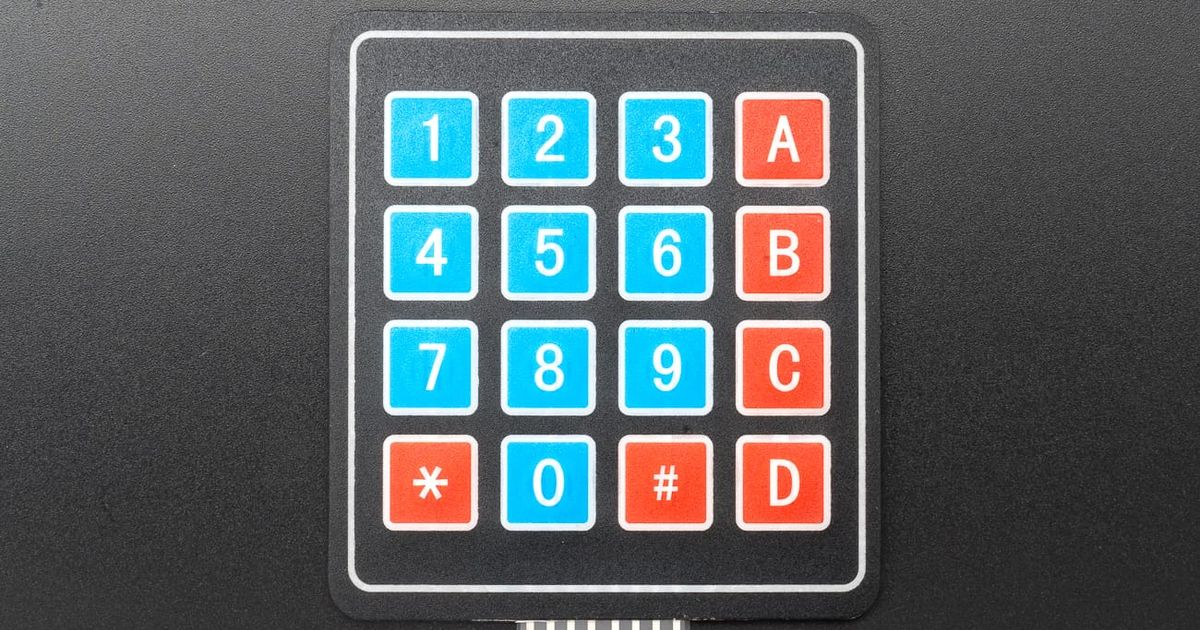 4x4 Membrane Matrix Keypad - 16 Keys | Thingbits Electronics