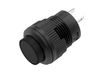 Black 16mm Round Panel Mount Momentary Pushbutton - Front