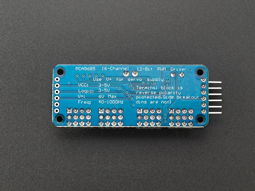 16-Channel 12-bit PWM Servo Driver Bottom