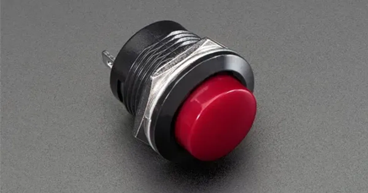 16mm Panel Mount Momentary Push Button - Normally Open | Thingbits ...