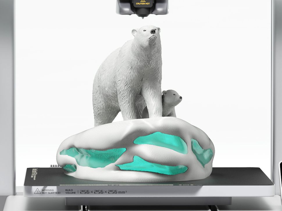 Bambu Lab A1 Combo - Polar Bear 3D Print