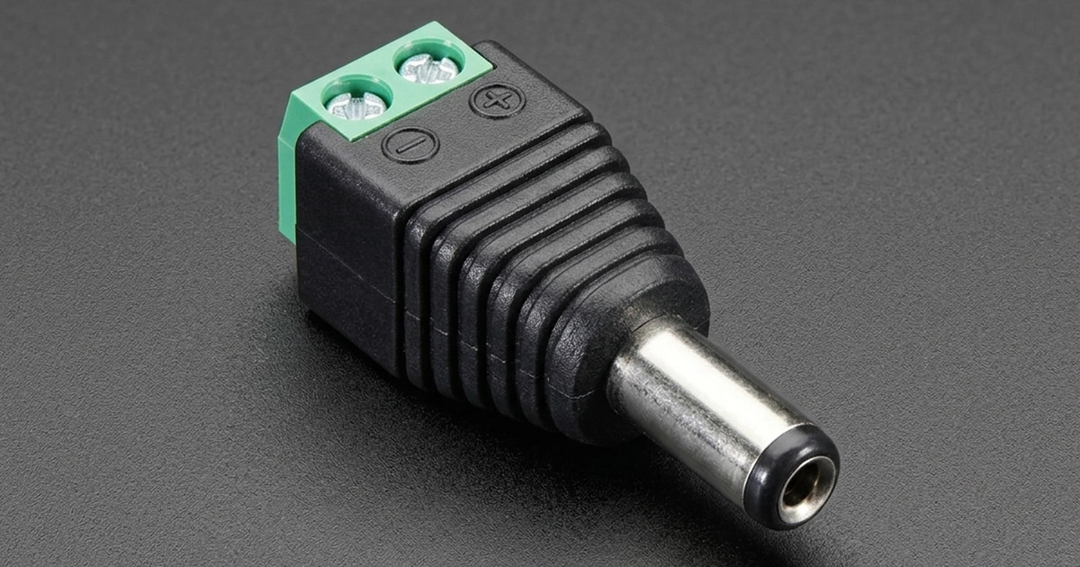 DC Power 2.1mm Male Plug / Female Jack with Terminal Block | Thingbits ...