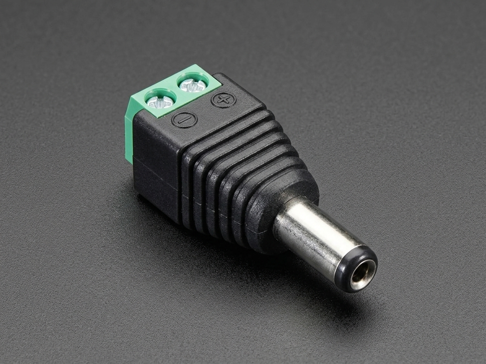 DC Power 2.1mm Male Plug with Terminal Block