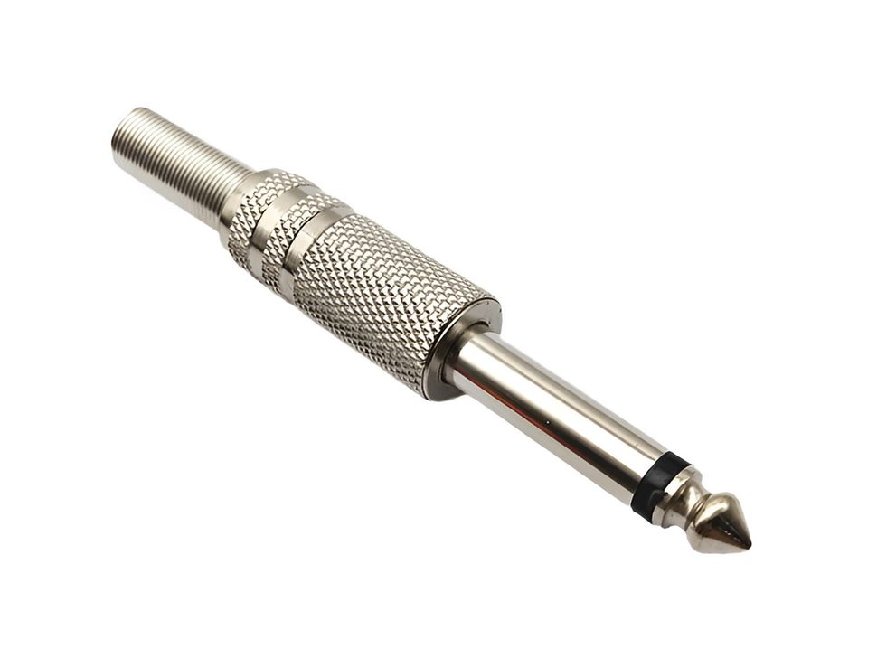  6.35mm 2-Pole (TS) Mono Audio Nickel Plated Plug