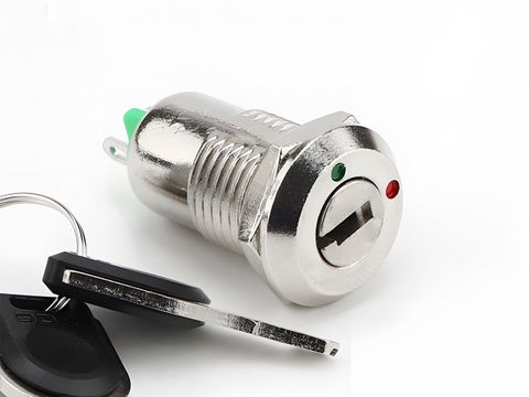 Key Lock Switch - 12mm Round Panel Mount