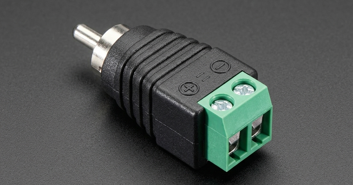RCA Male Plug / Female Jack with Terminal Block | Thingbits Electronics