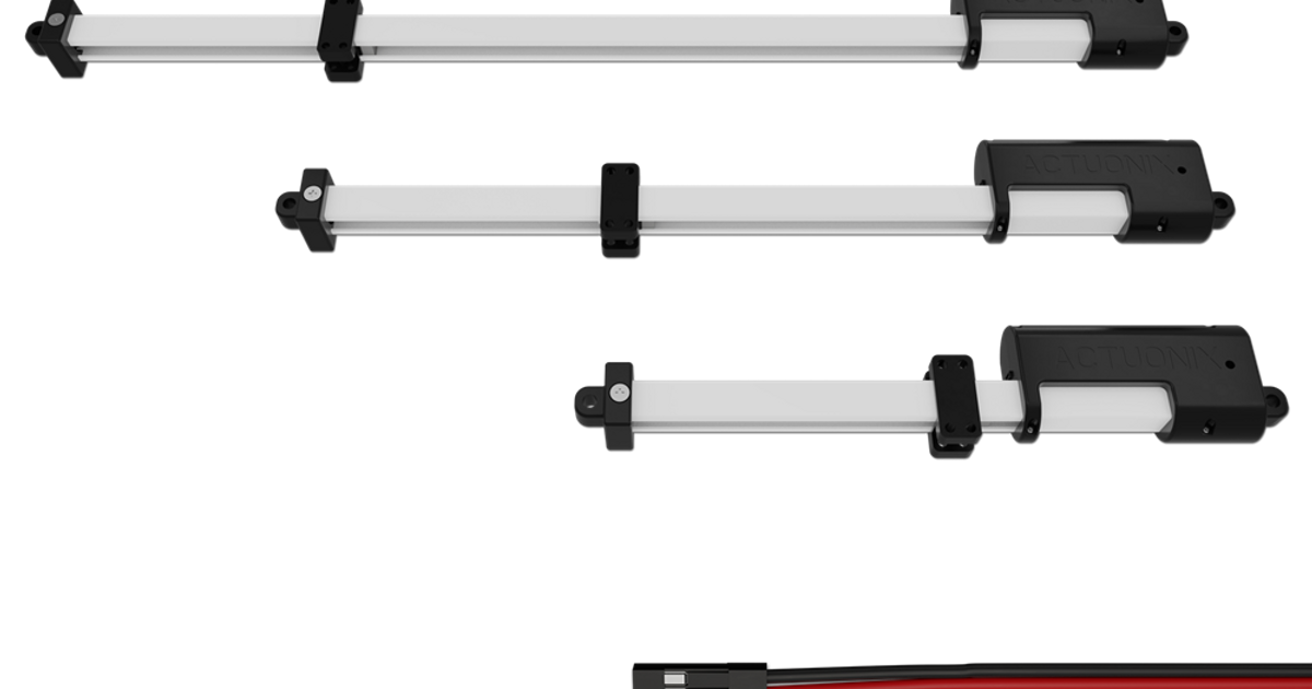 T16-S Mini Track Actuator with Limit Switches 100mm 256:1 12 volts ...