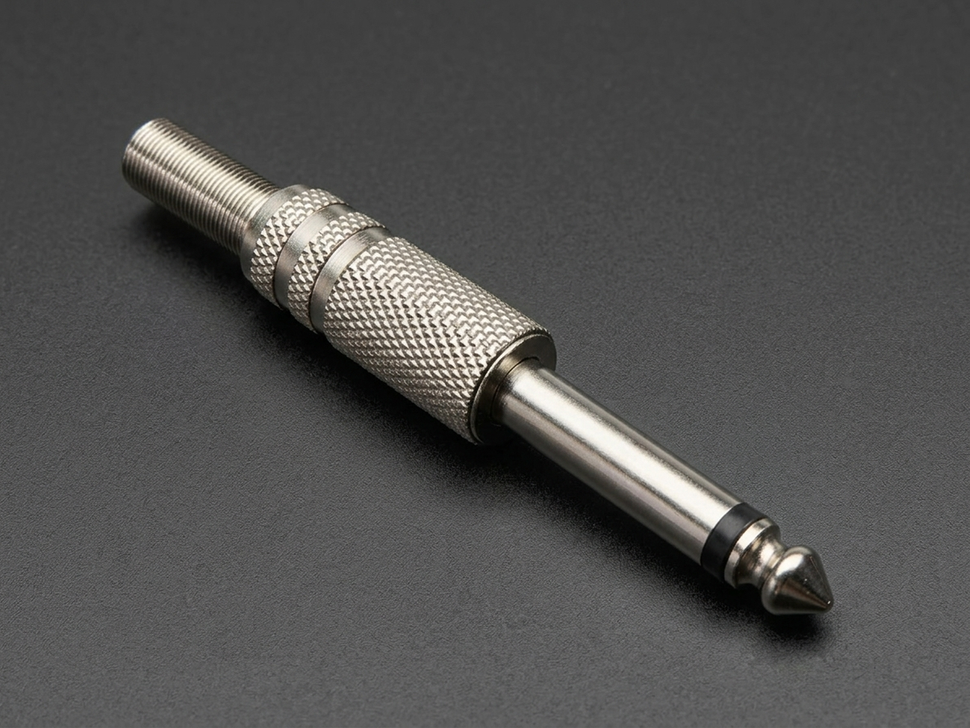 6.35mm 2-Pole (TS) Mono Audio Plug - Nickel