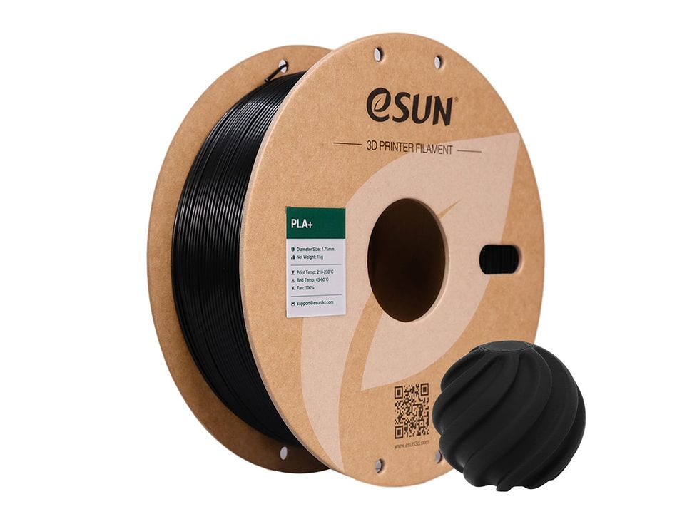 eSUN PLA+ 1.75mm 3D Printer Black Filament 