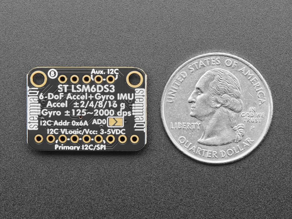 Image for Adafruit LSM6DS3TR-C 6-DoF Accelerometer Gyro IMU - STEMMA QT/Qwiic