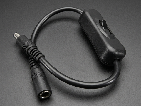 2.1mm DC Barrel Jack Cable with In-line Power Switch