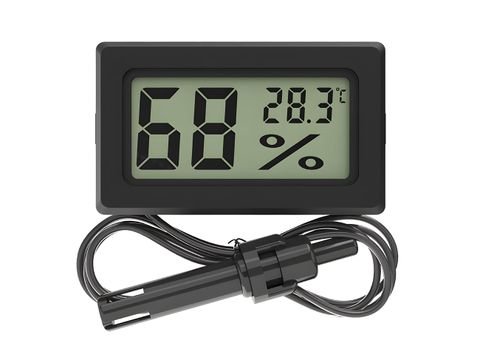 TPM-20 Digital Temperature and Humidity Meter with LCD Display Panel 1 Meter - BlackView image 1