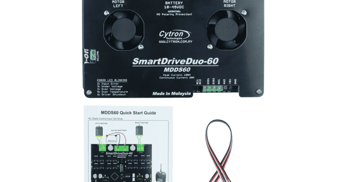 Cytron MDDS60 60A Dual Channel SmartDrive DC Motor Driver - 7V to