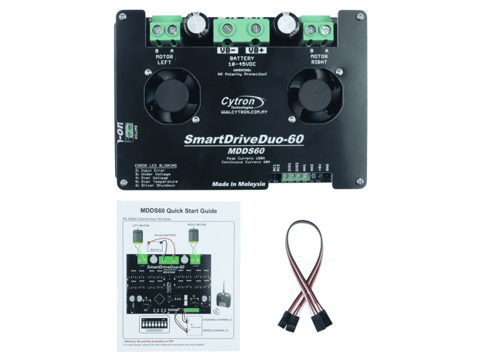 Image for Cytron MDDS60 SmartDrive DC Motor Driver - 60A, 7V to 45V, Dual Channel