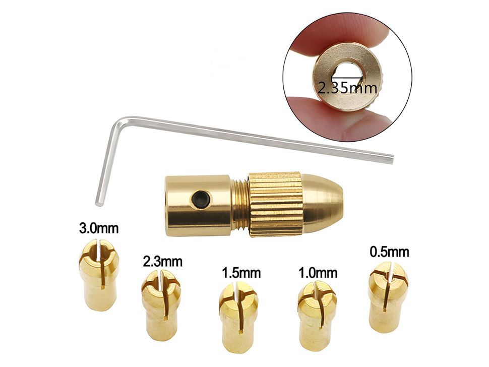 Micro Drill Chuck Sizes with 2.35mm Shaft Hole