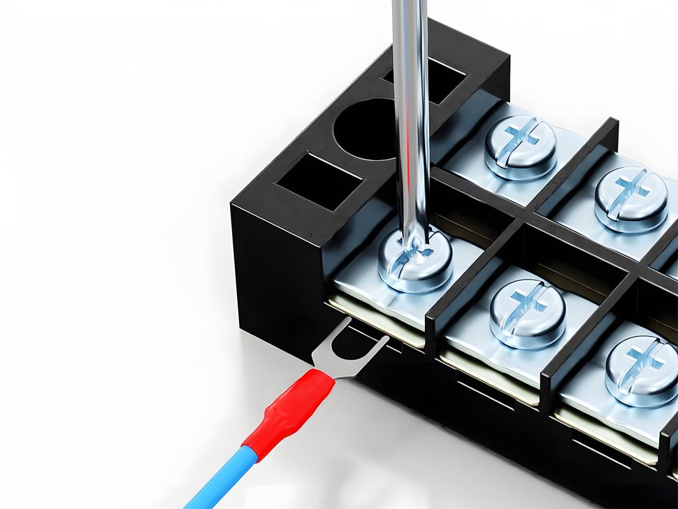 Wire Connection for 600V Barrier Screw Terminal Block