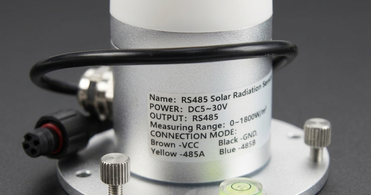RS485 Photoelectric Solar Radiation Sensor 400-1100nm IP67 | Thingbits ...