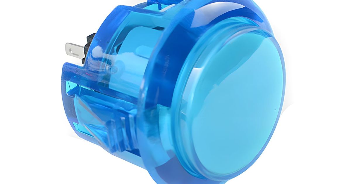 30mm Round Translucent Arcade Push Button | Thingbits Electronics