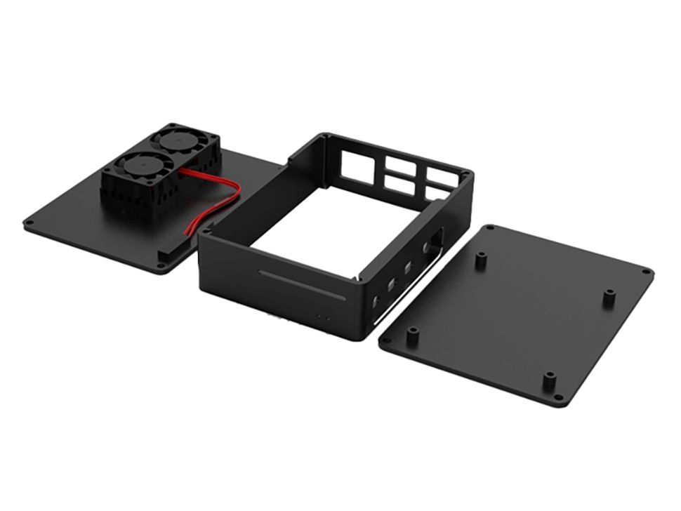 Aluminum Heatsink Case with dual Fans