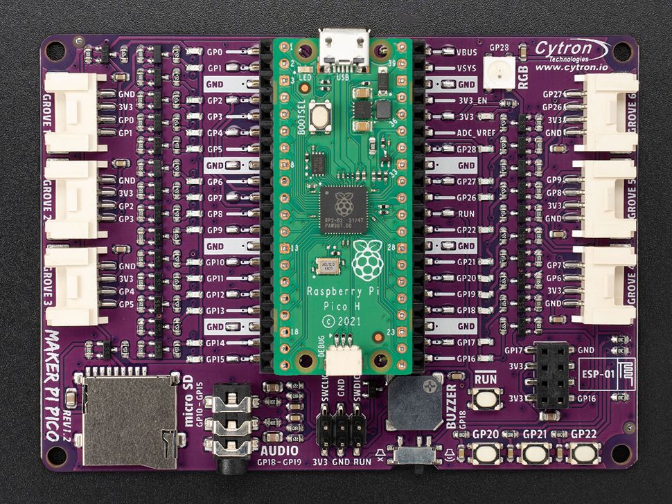 Maker Pi Pico Base For Raspberry Pi Pico Connected