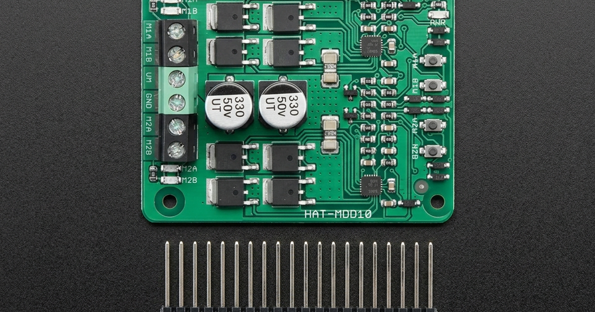 Cytron 10A Dual-Channel DC Motor Driver HAT for Raspberry Pi ...