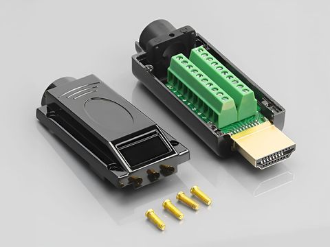 HDMI 2.0 Plug to Terminal Block with Metal Body