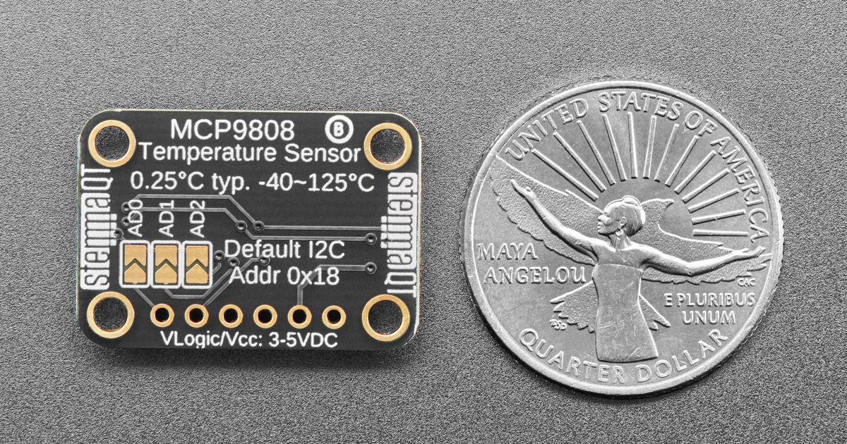 Adafruit MCP9808 High Accuracy I2C Temperature Sensor Breakout ...