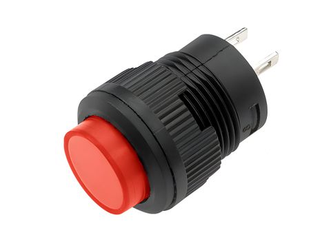 16mm Round Push Button Switch - Momentary Type In Multiple Colors (Black, White, Red, Green, Blue, Yellow)