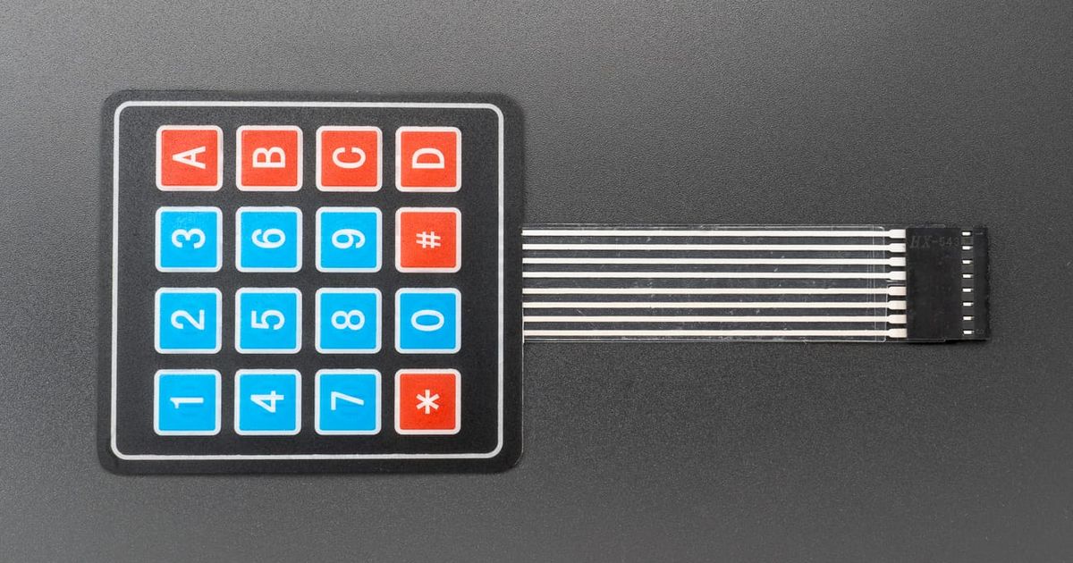 4x4 Membrane Matrix Keypad - 16 Keys | Thingbits Electronics