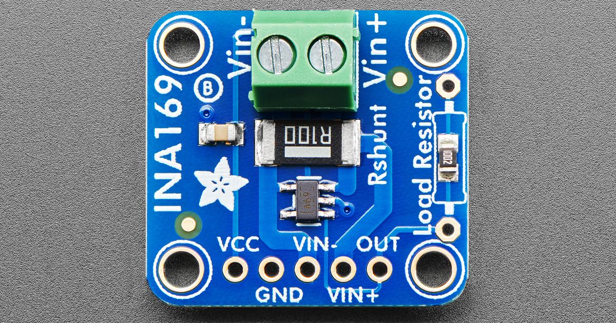 Adafruit INA169 Analog DC Current Sensor Breakout - 60V 5A Max ...