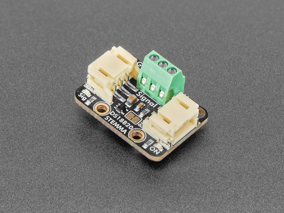 Angled View for Adafruit DS18B20 Chainable Temperature Sensor Extender