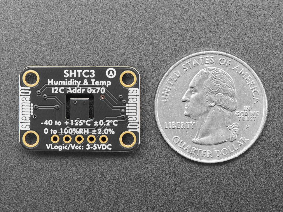 Bottom View for Adafruit SHTC3 Sensirion Temp Humidity Sensor - STEMMA QT/Qwiic