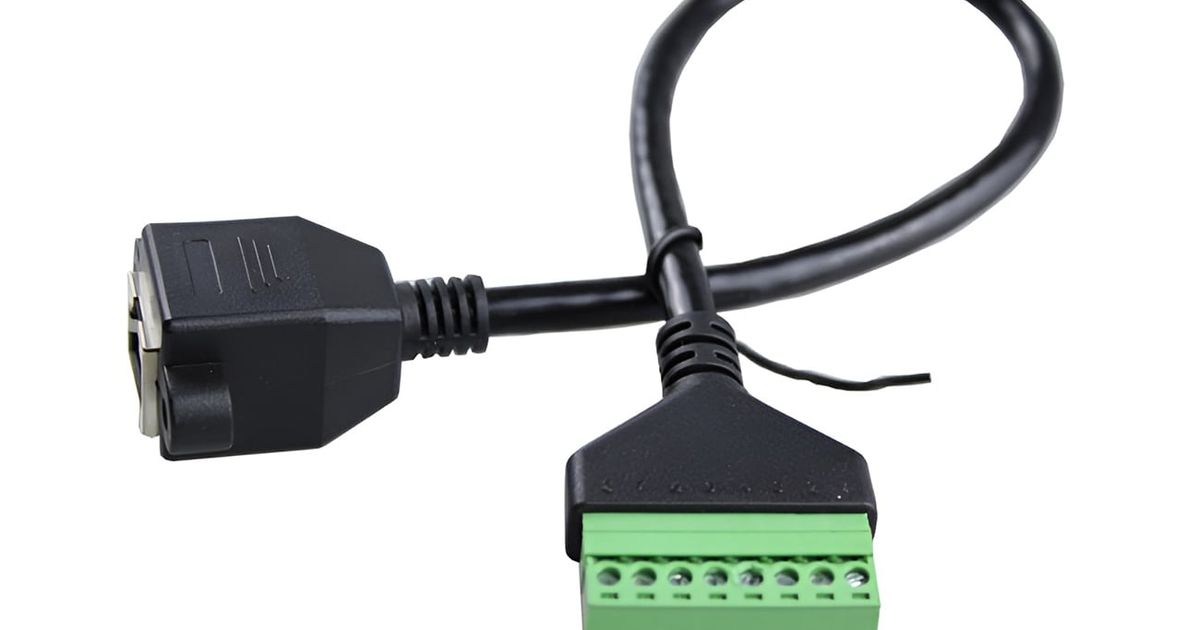 RJ45 Male Plug / Female Socket Connector Terminal Block with Extension ...