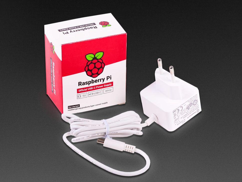 Raspberry Pi 4 Official 15W USB C White PSU